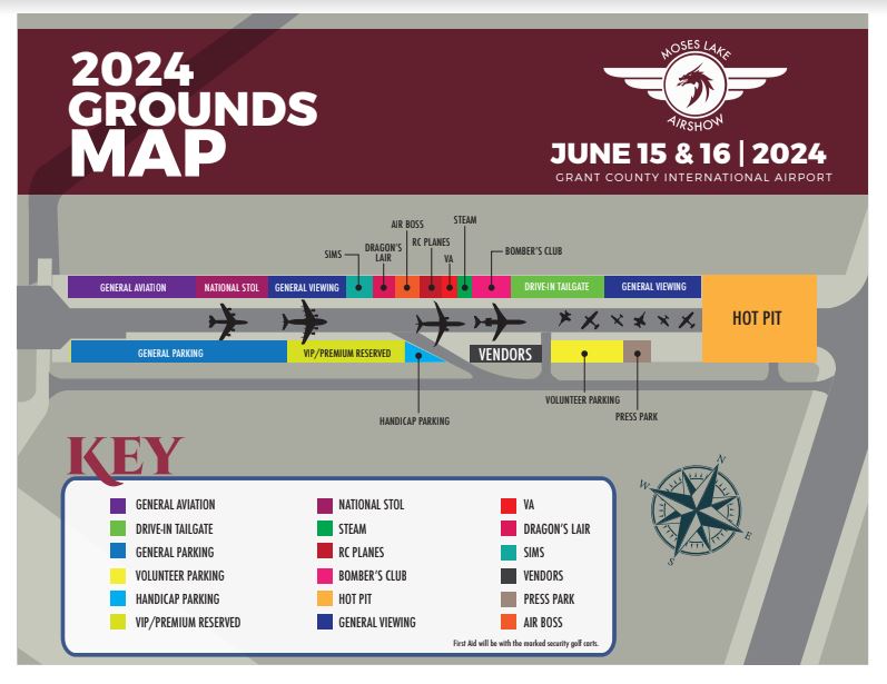 Moses Lake Air Show Grounds Map