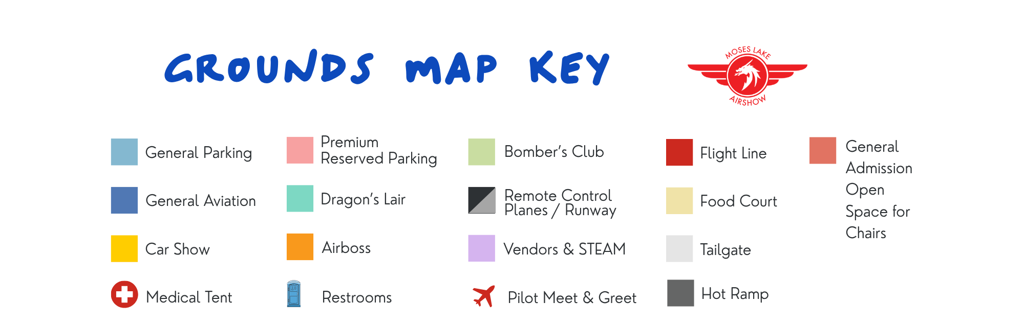 Moses Lake Airshow Grounds Map Key